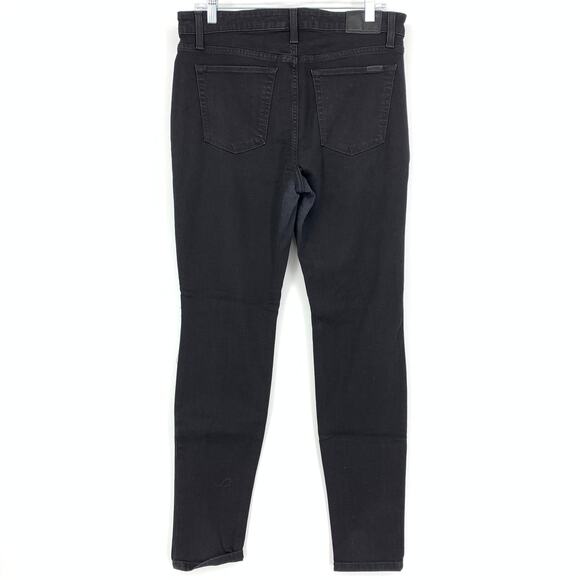 Joe's Jeans Flawless Women's Sz 32 The Charlie High Rise Skinny Jeans Black Lace - Picture 2 of 7